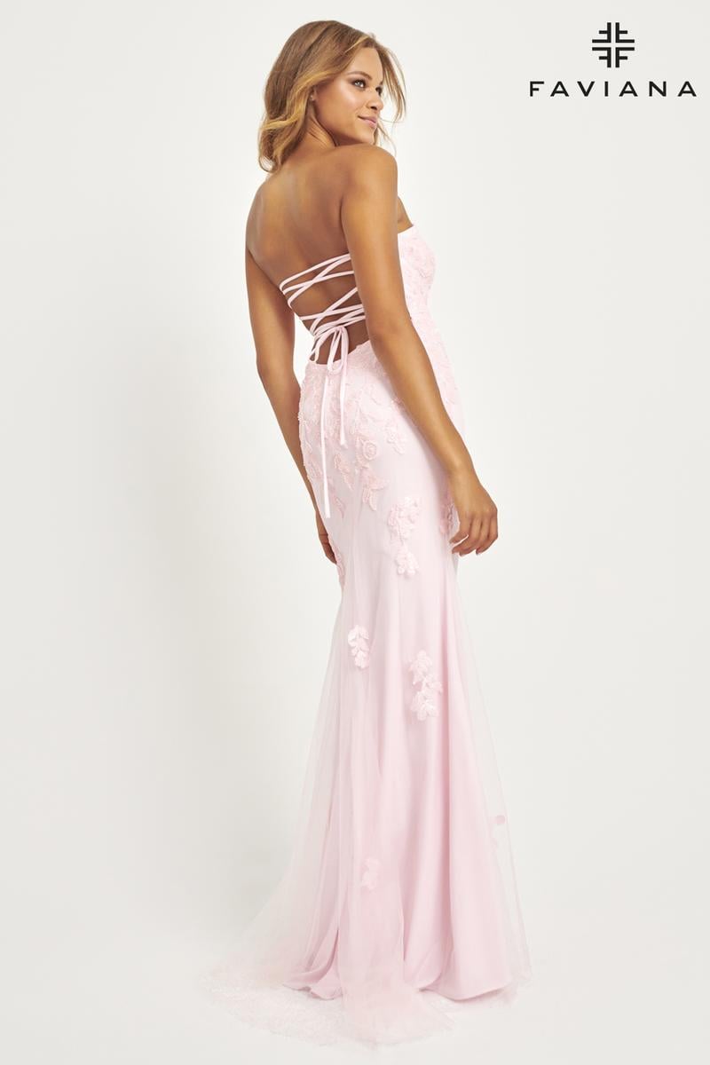 Faviana 11004 Light Pink Prom Dress