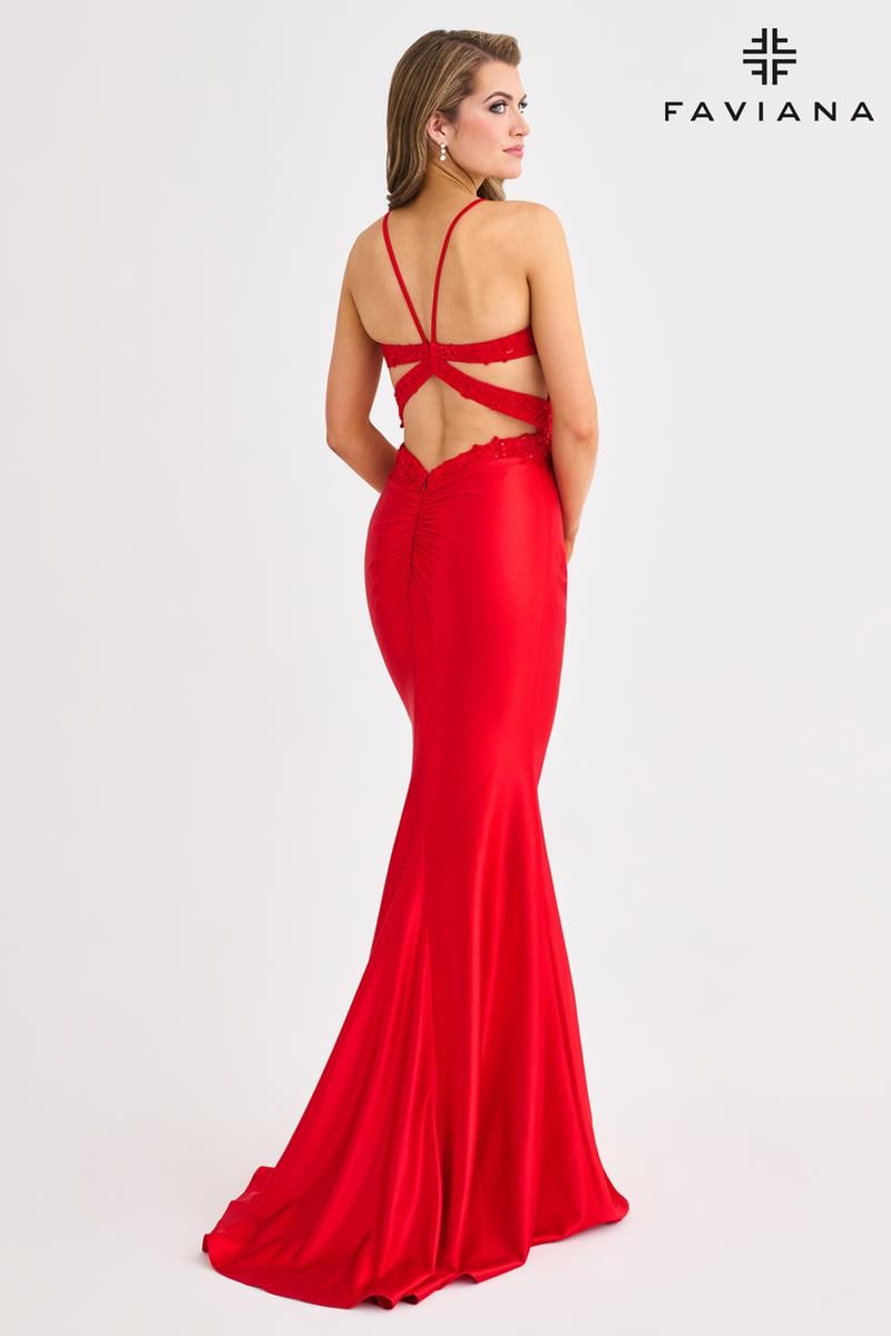 Faviana 11414 Red Prom Dress