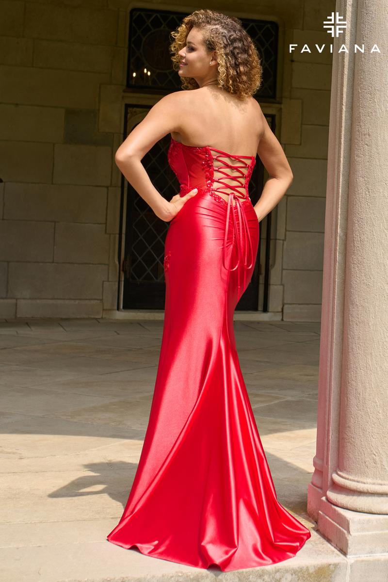 Faviana 11435 Red Prom Dress