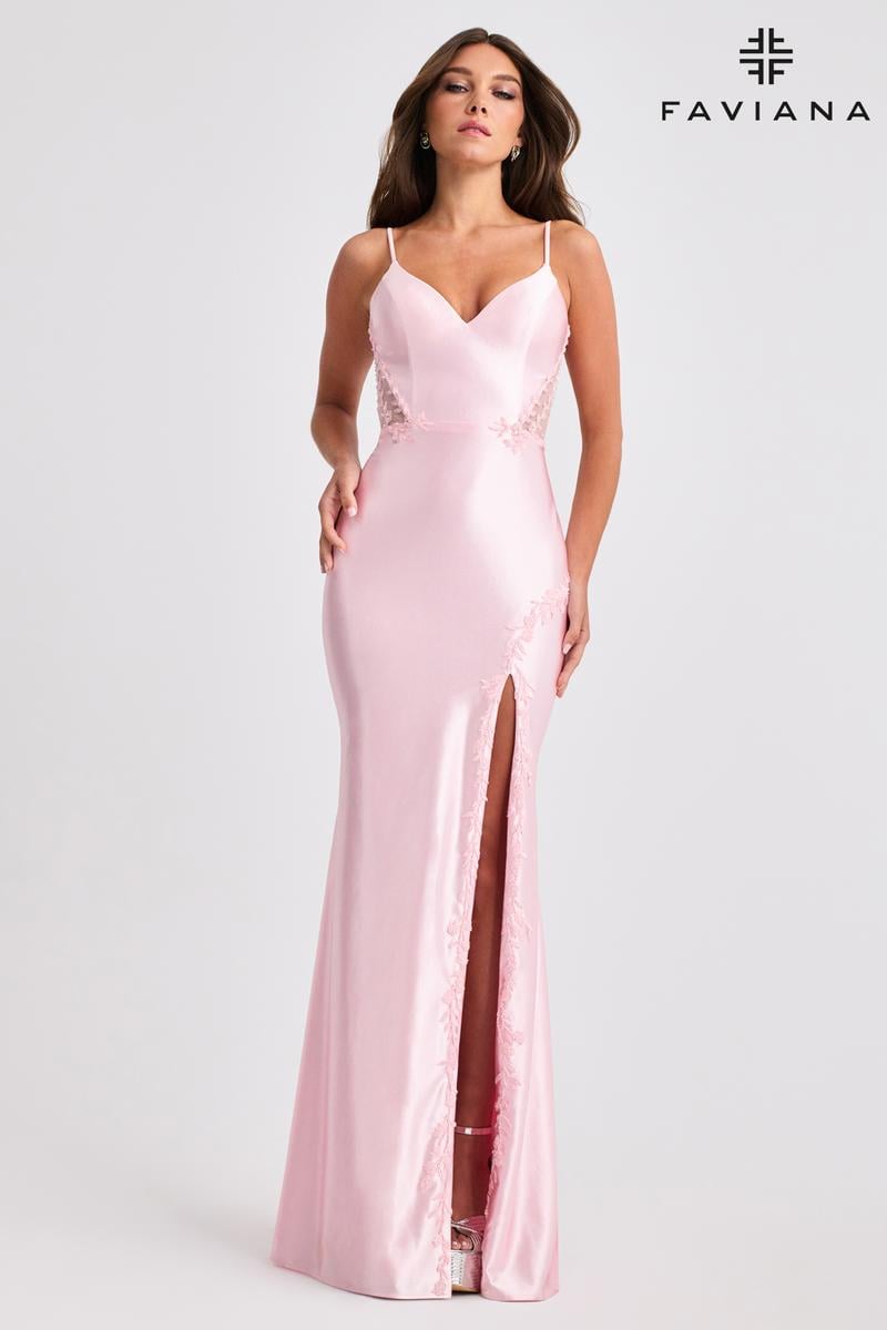 Faviana 11466 Light Pink Prom Dress