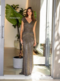 Primavera Couture 12163 Charrcoal Evening Gown