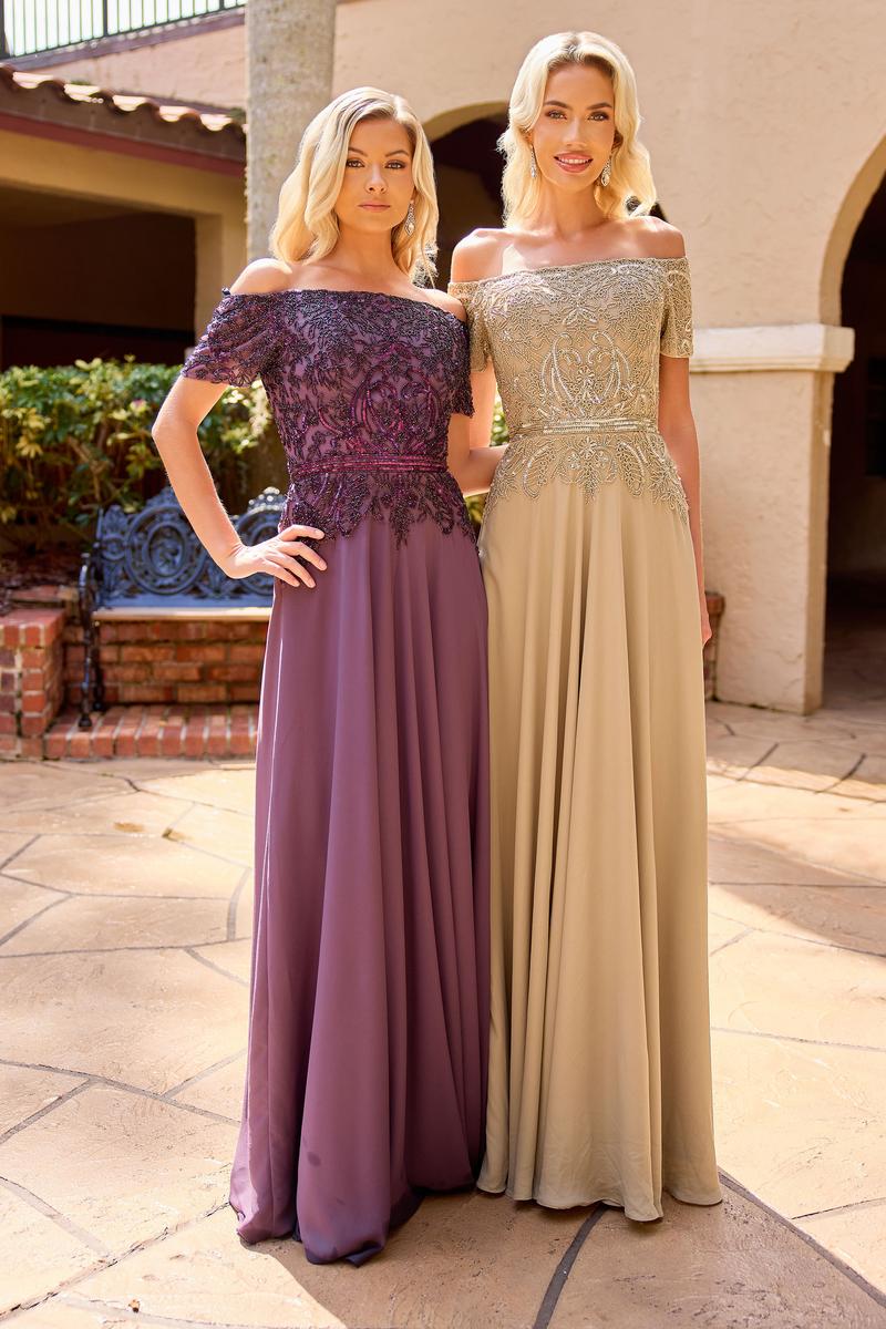 Primavera Couture 13164 Slate Blue Mother of the Bride Dress