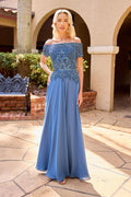 Primavera Couture 13164 Slate Blue Mother of the Bride Dress