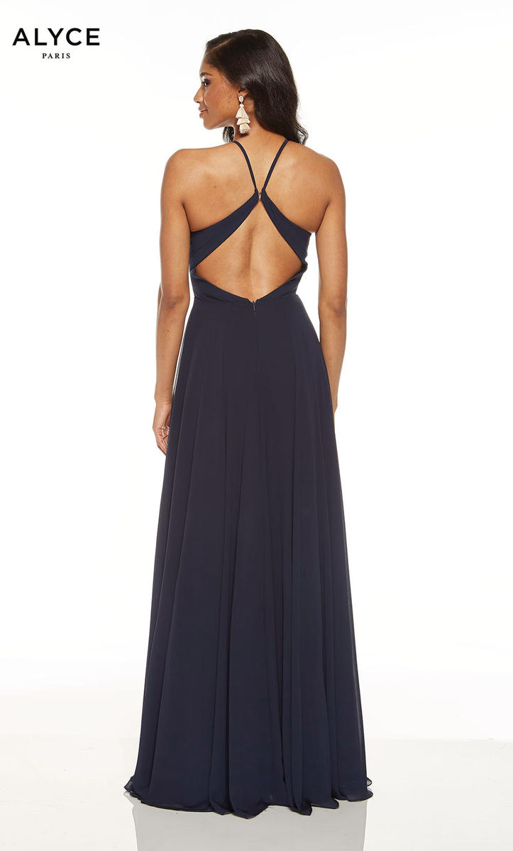 The Secret Dress by Alyce 1552 Midnight Chiffon Evening Gown