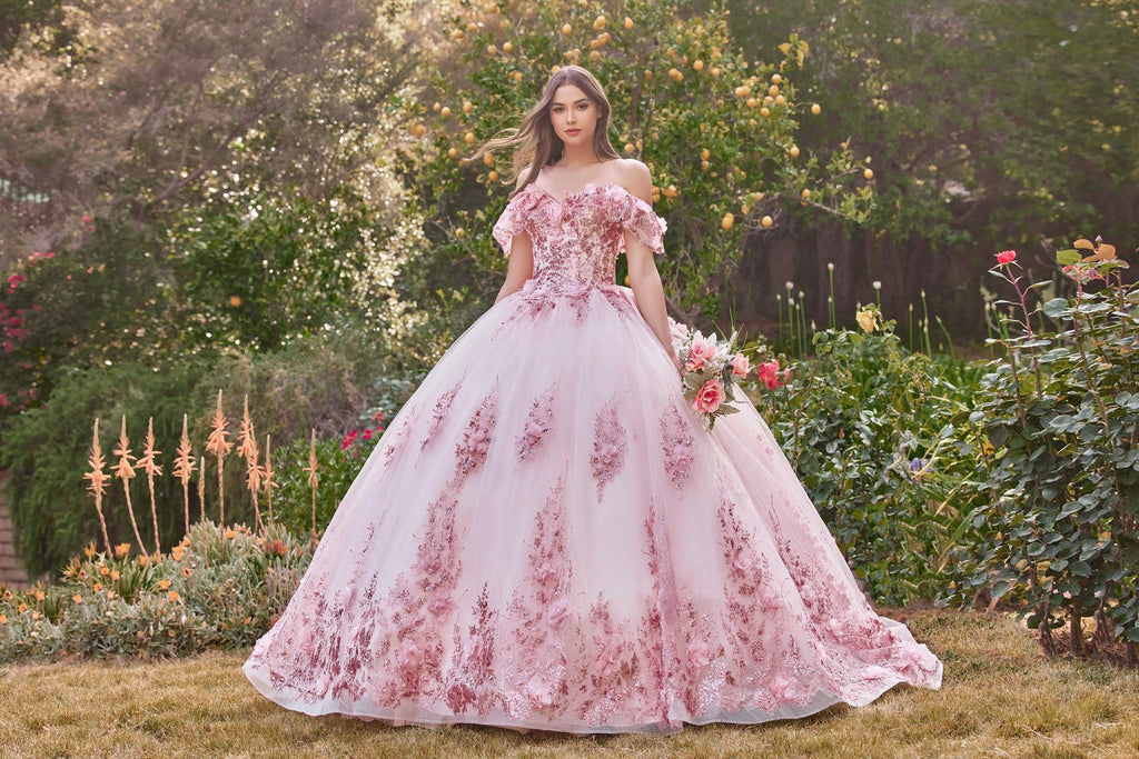 Ladivine 15701 Black/Gold Quinceañera Dress
