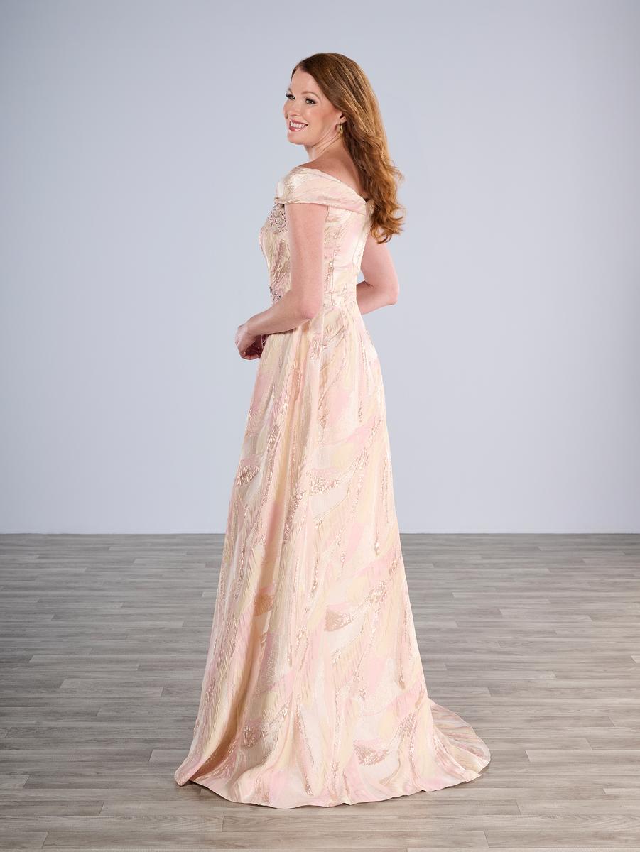 Christina Wu Elegance 17191 Pink Gold A-Line Evening Gown