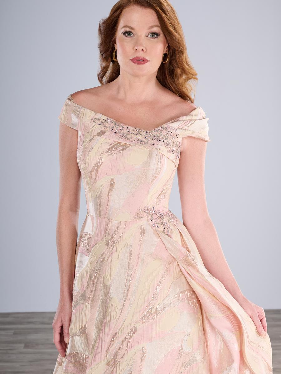 Christina Wu Elegance 17191 Pink Gold A-Line Evening Gown