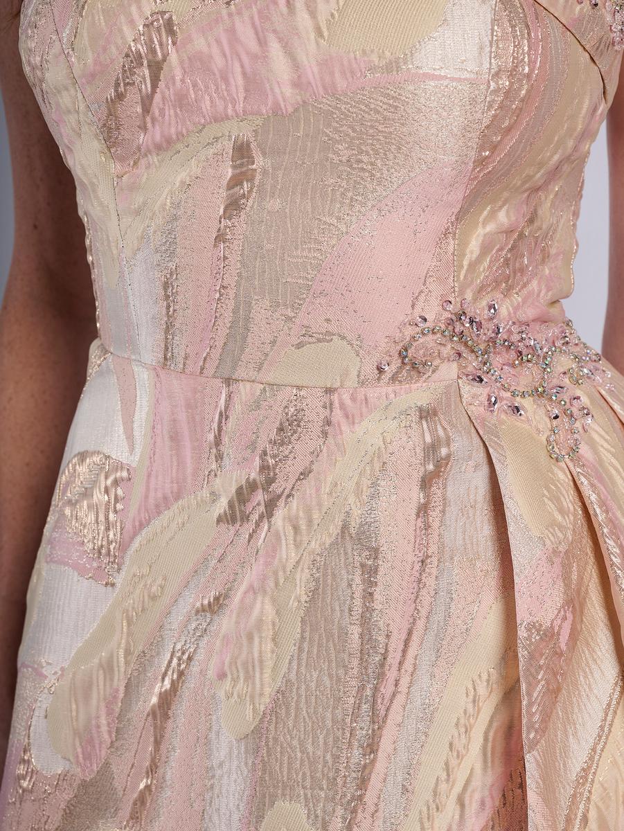 Christina Wu Elegance 17191 Pink Gold A-Line Evening Gown