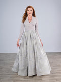 Christina Wu Elegance 17205 Grey A-Line Mother of the Bride Dress