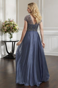 Christina Wu Elegance 17914 Burgundy A-Line Mother of the Bride Dress