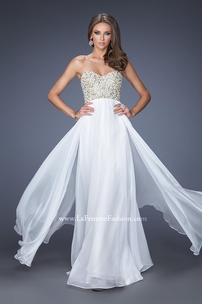 La Femme 20061 White Prom Dress