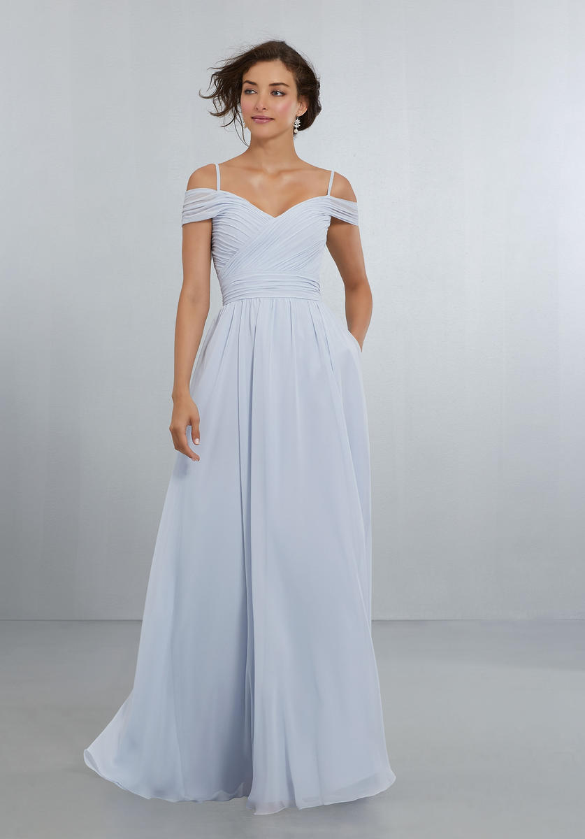Morilee 21566 Fog A-Line Bridesmaid Dress