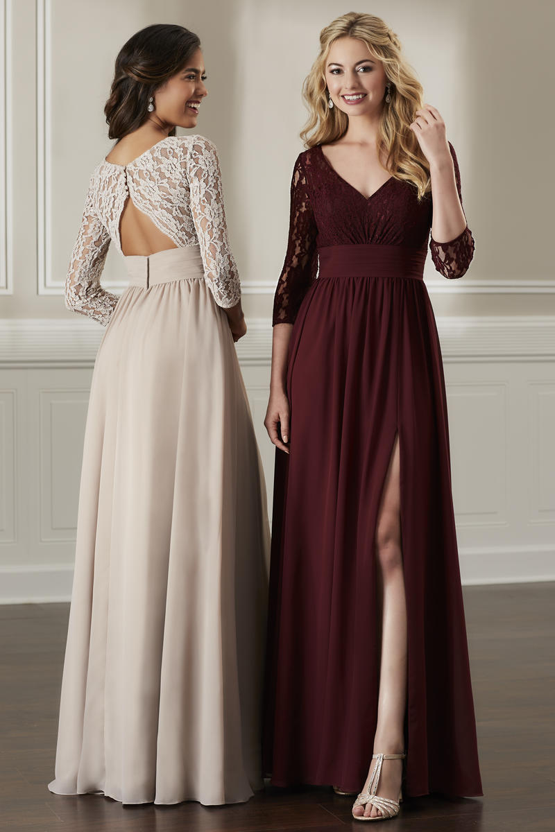 Christina Wu Celebrations 22895 Navy V Neckline Bridesmaid Dress