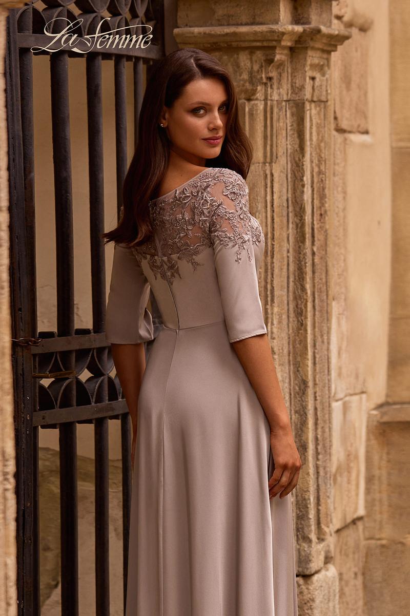 La Femme 29227 Silver Mother of the Bride Dress