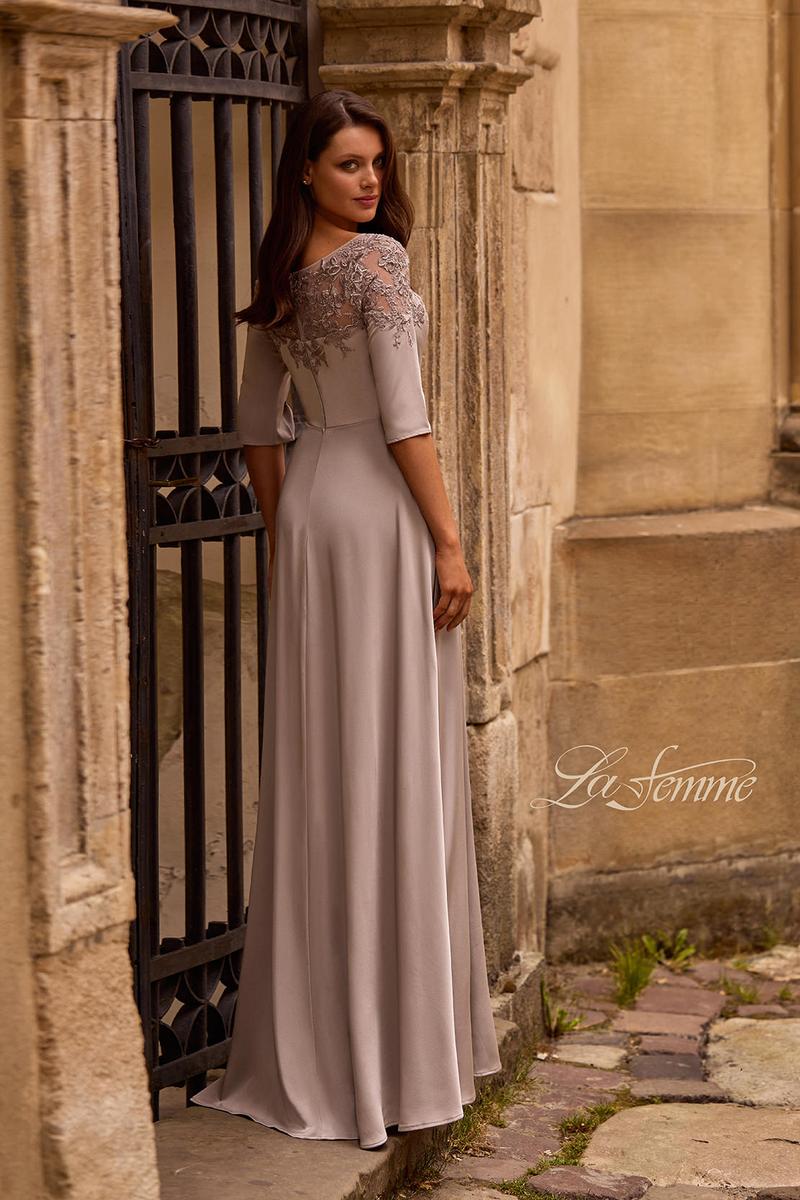 La Femme 29227 Silver Mother of the Bride Dress