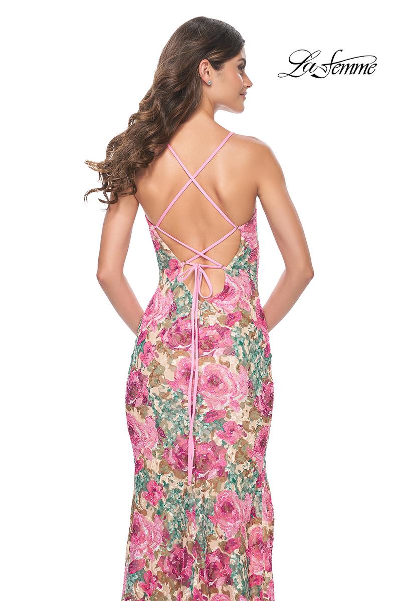 La Femme 32095 Multi Lace Prom Dress