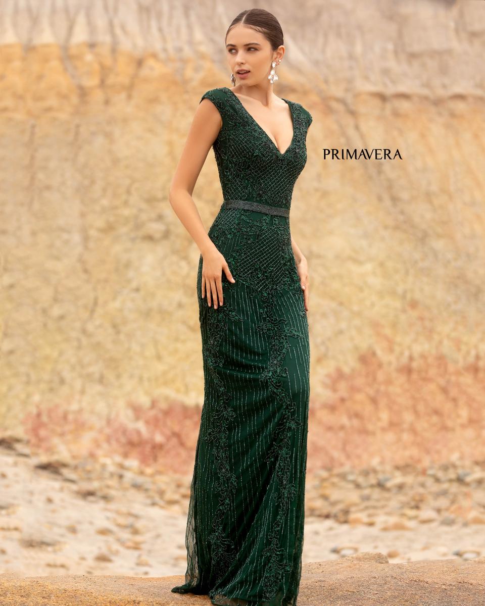 Primavera Couture 3794 Forest Green Prom Dress