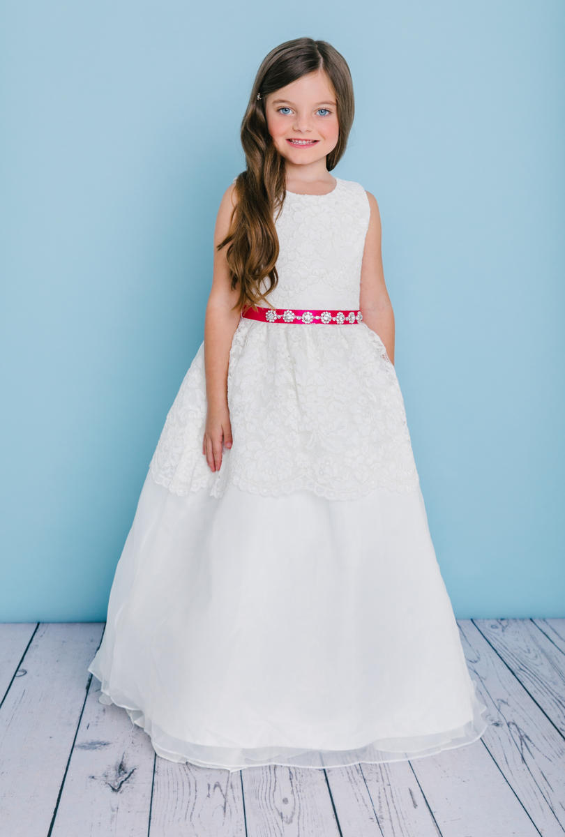 Rosebud 5125 Ivory Flower Girl Dress