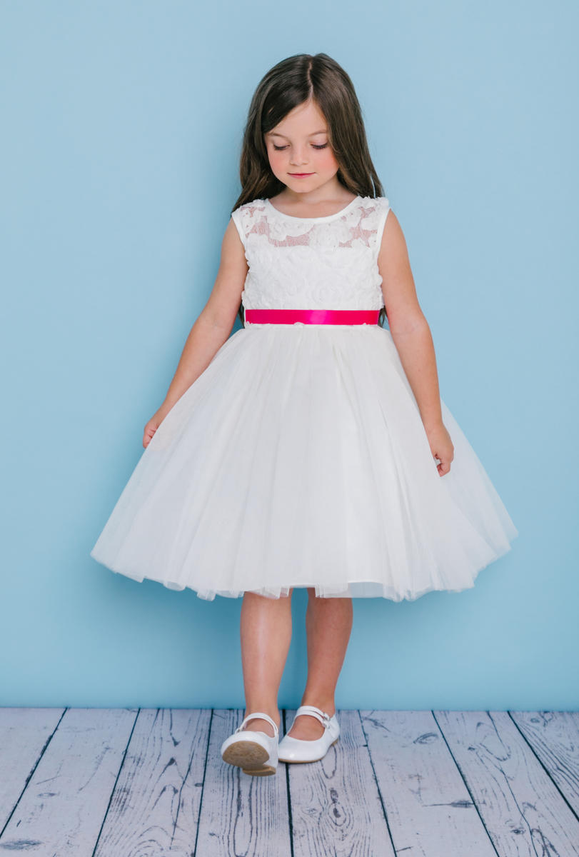 Rosebud 5136 Ivory Flower Girl Dress