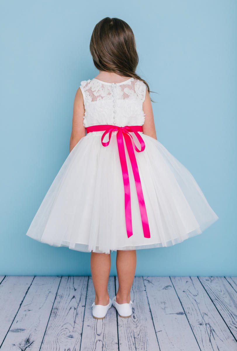 Rosebud 5136 Ivory Flower Girl Dress