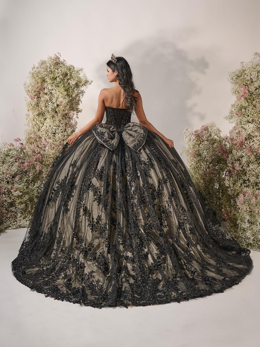 House of Wu 56551 Black/Champagne Quinceañera Dress