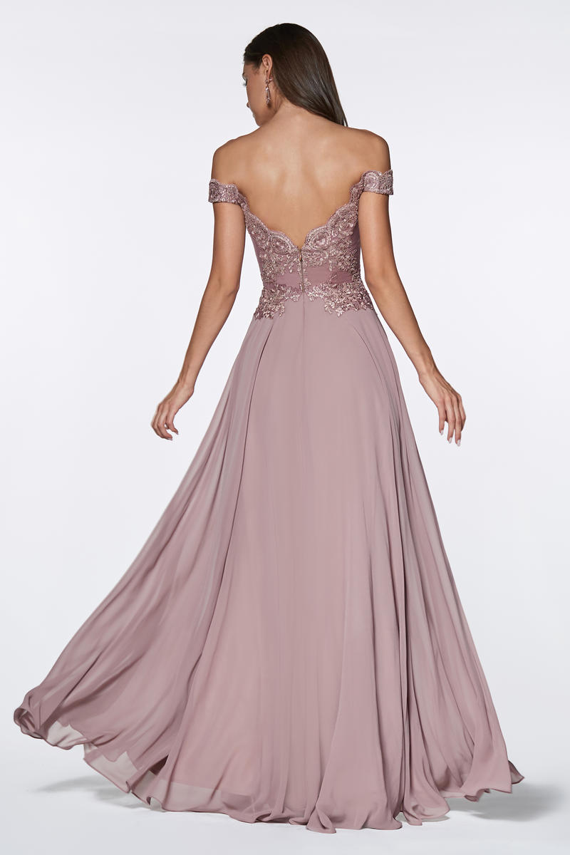 Cinderella Divine 7258 Champagne Bridesmaid Dress