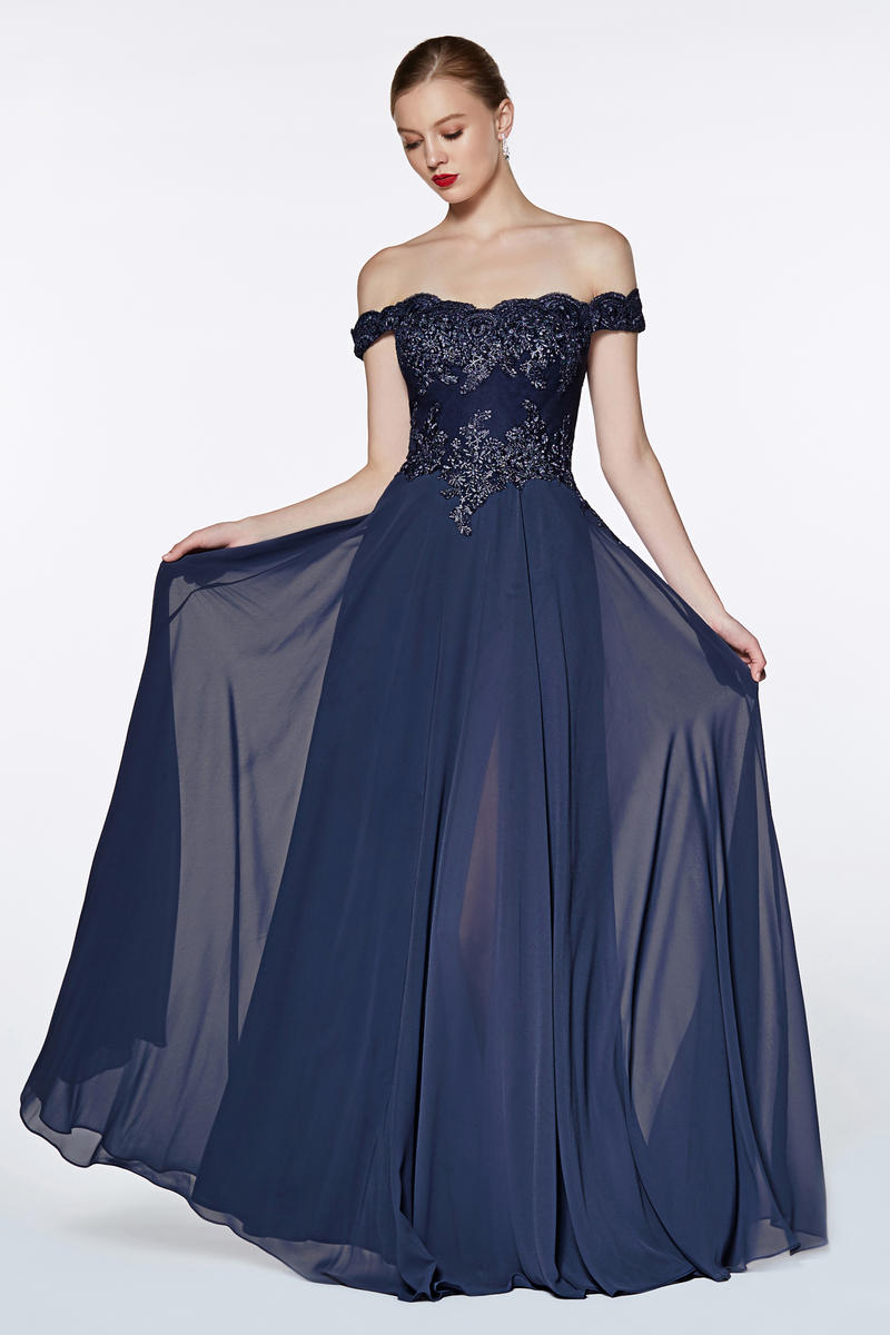 Cinderella Divine 7258 Champagne Bridesmaid Dress