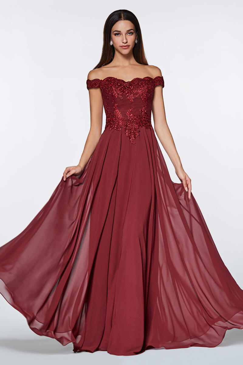 Cinderella Divine 7258 Champagne Bridesmaid Dress