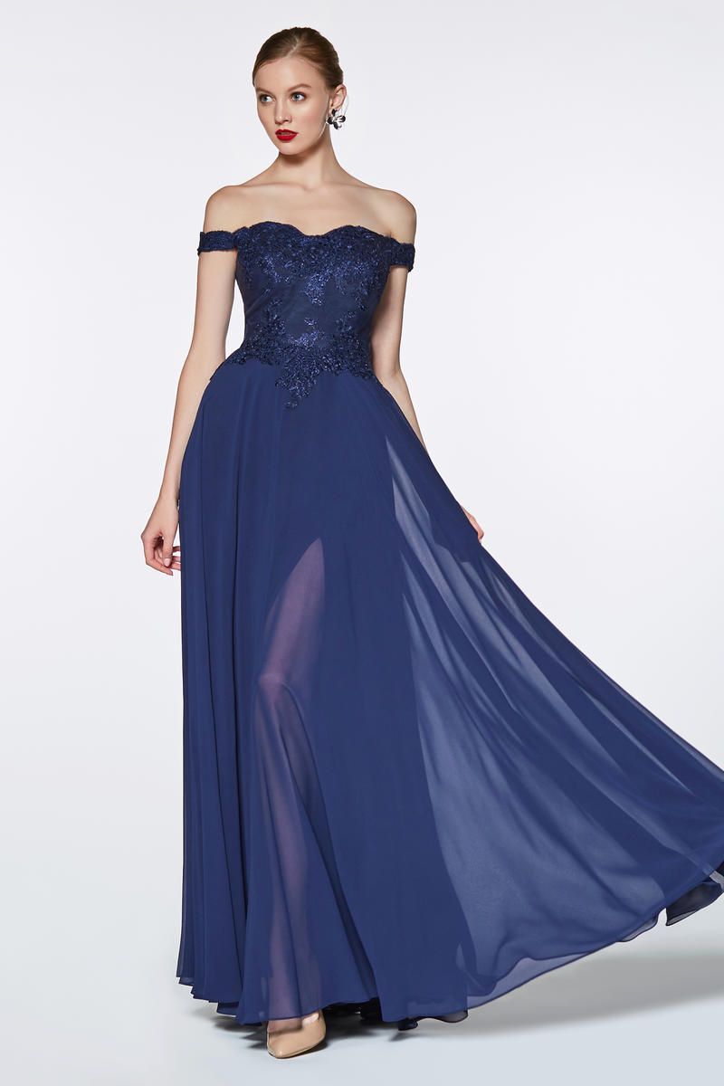 Cinderella Divine 7258 Champagne Bridesmaid Dress
