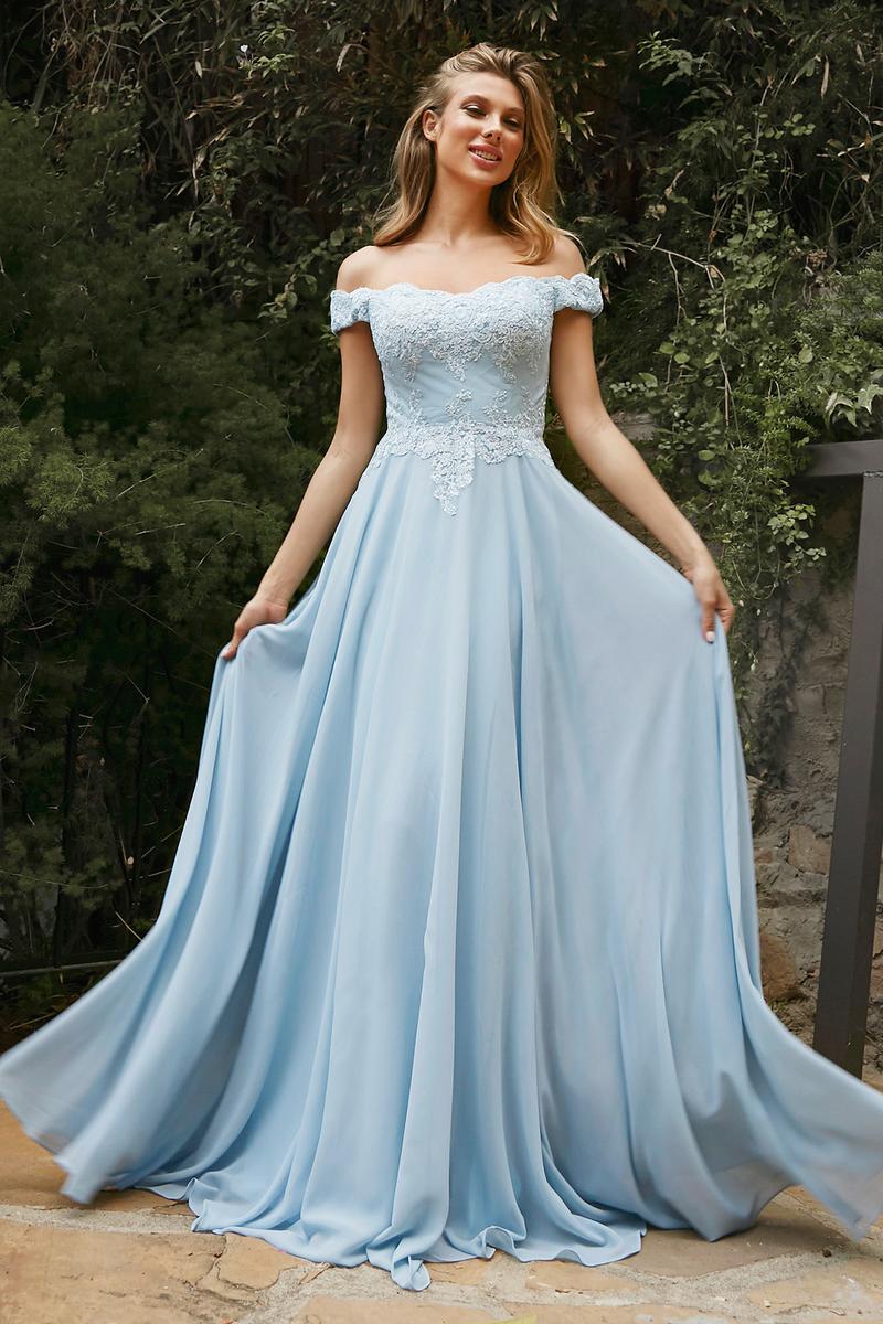 Cinderella Divine 7258 Champagne Bridesmaid Dress