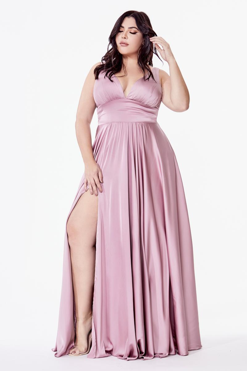 Ladivine 7469 Burgundy A-Line Bridesmaid Dress