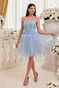 Ladivine 9310 Blue Homecoming Dress