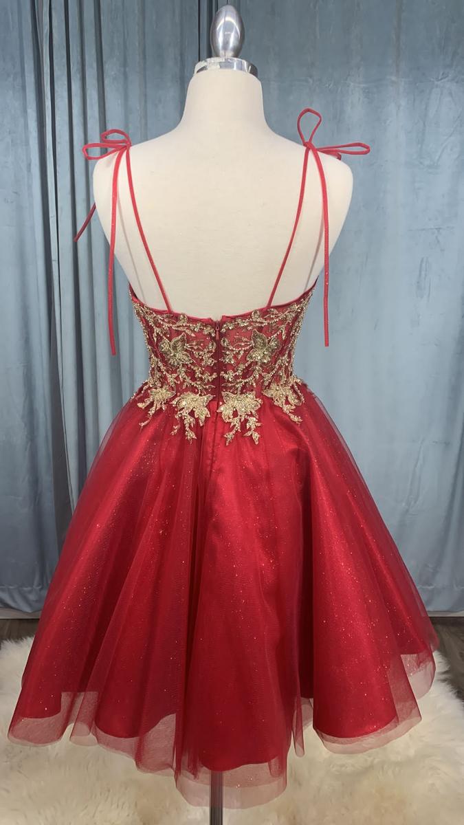 Ladivine CD0188 Burgundy Homecoming Dress
