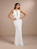Christina Wu Celebrations 22205 White Plunging Neckline Front Bridesmaid Dress