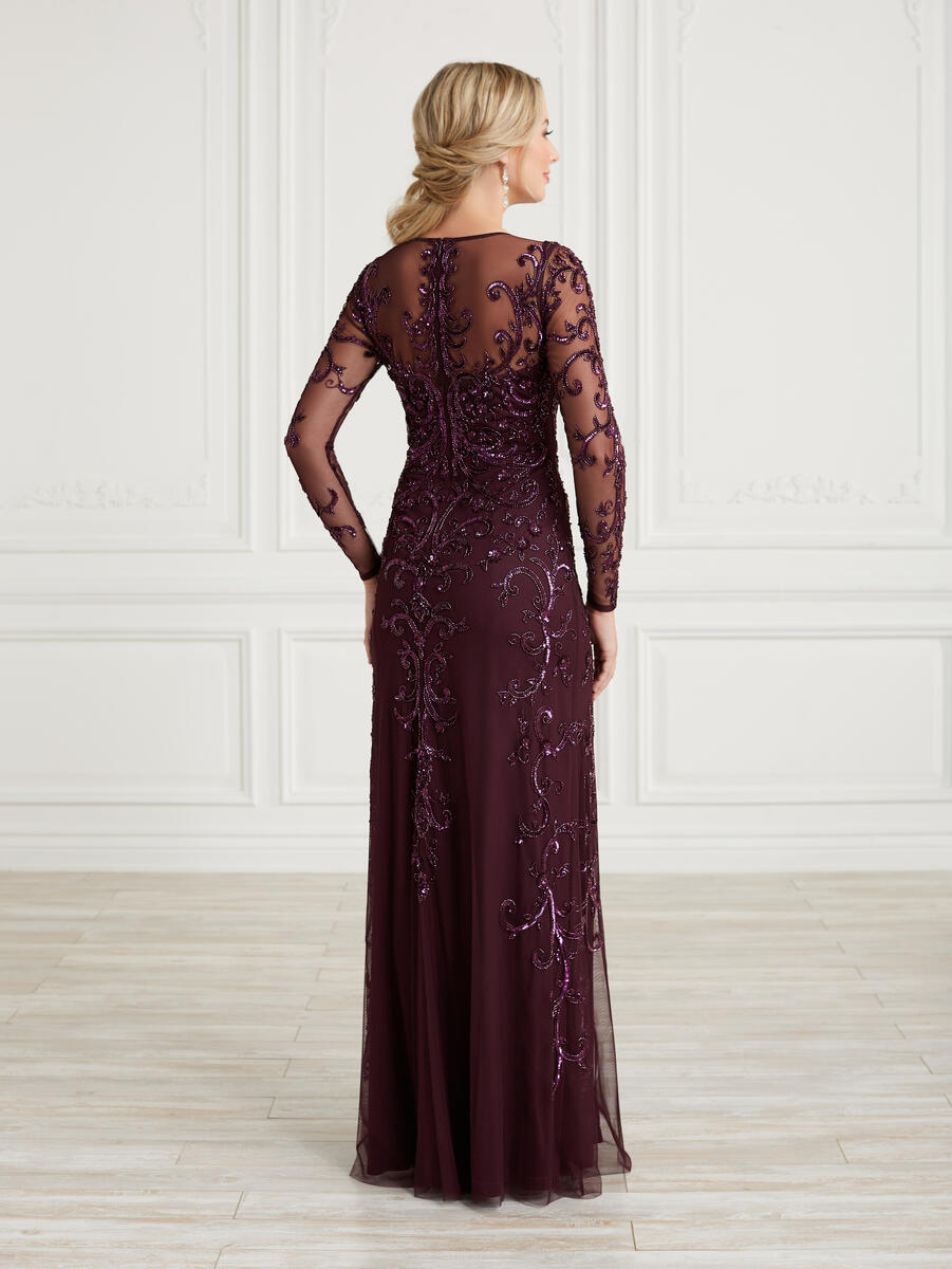 Christina Wu Elegance 17033 Merlot Mother of the Bride Dress