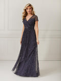 Christina Wu Elegance 17045 Gunmetal Mother of the Bride Dress