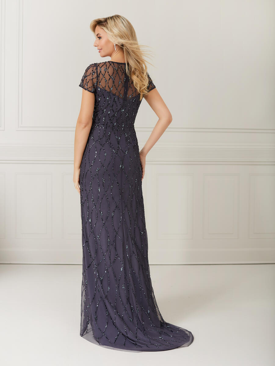 Christina Wu Elegance 17045 Gunmetal Mother of the Bride Dress