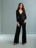 Christina Wu Gala Pearl 48046 Black Evening Gown