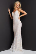 JVN by Jovani JVN05758 Ivory Evening Gown