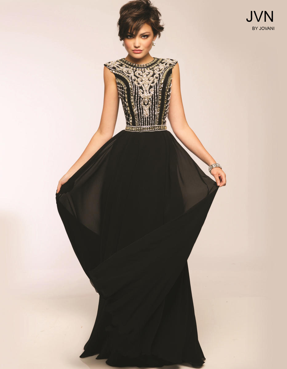 JVN by Jovani JVN24413 Blush Evening Gown