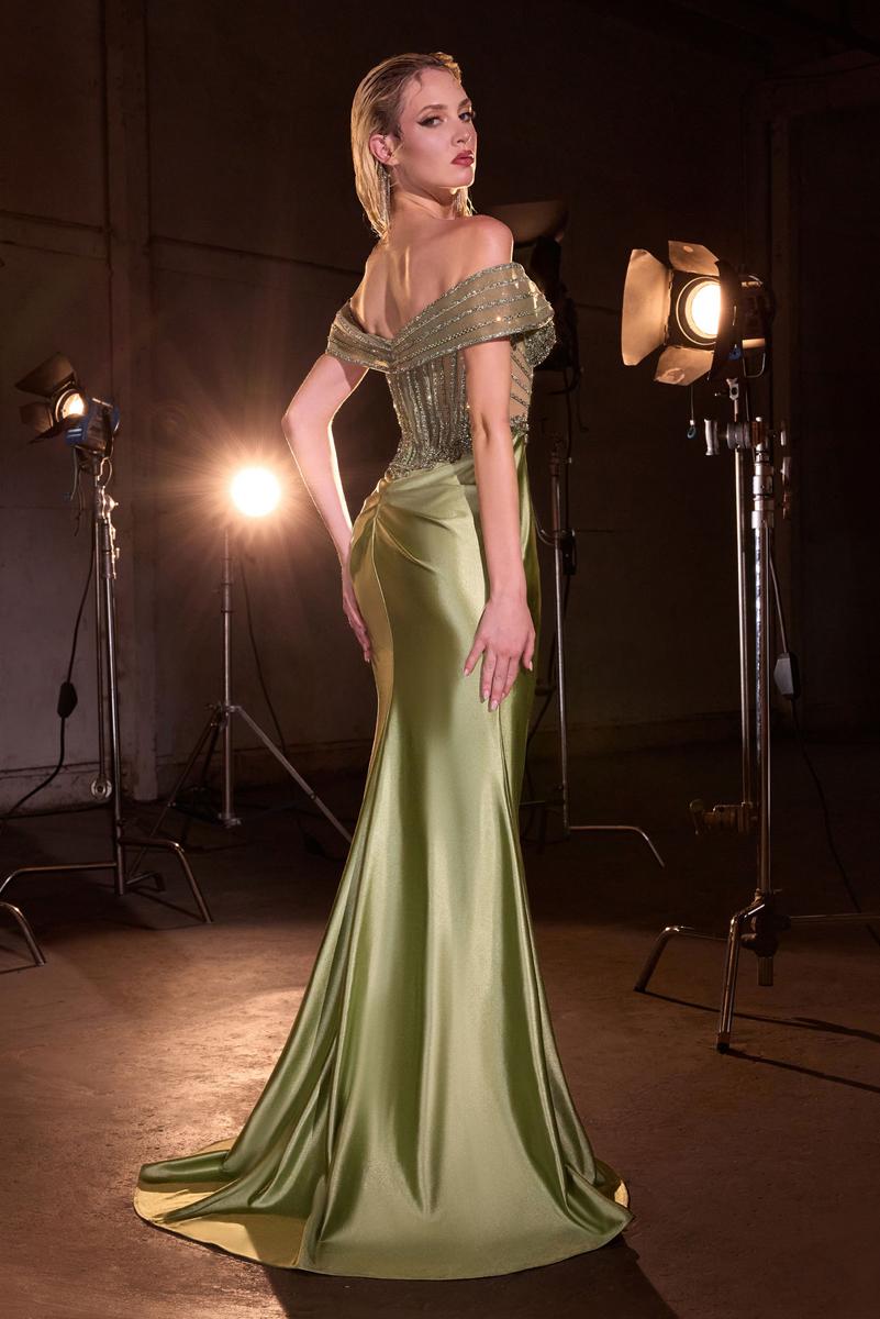 Ladivine KV1140 Light Yellow Pageant Dress