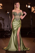Ladivine KV1140 Light Yellow Pageant Dress