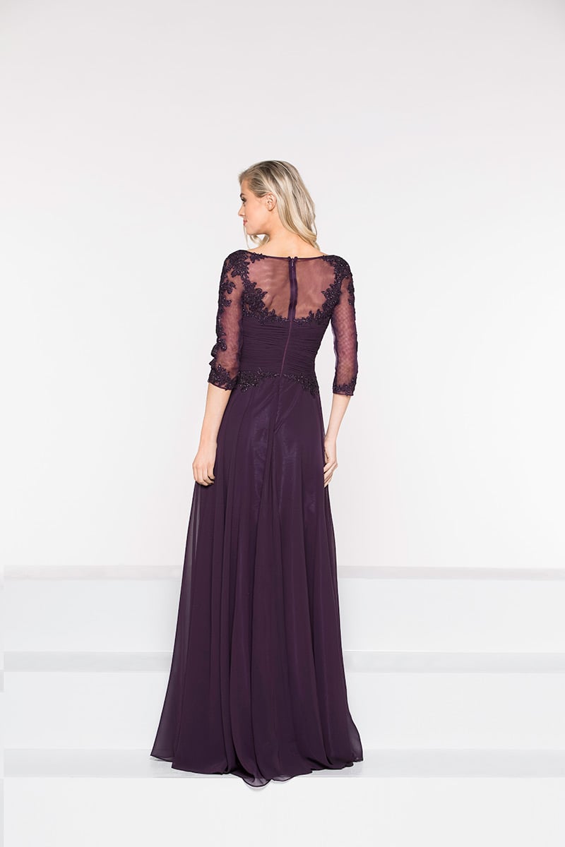 Marsoni by Colors M237 D. Taupe Chiffon Mother of the Bride Dress