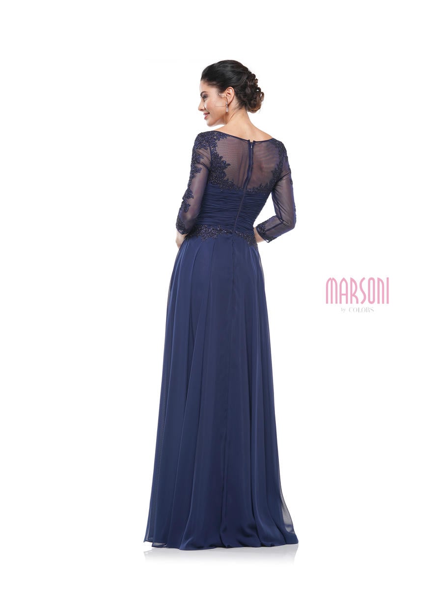 Marsoni by Colors M237 D. Taupe Chiffon Mother of the Bride Dress