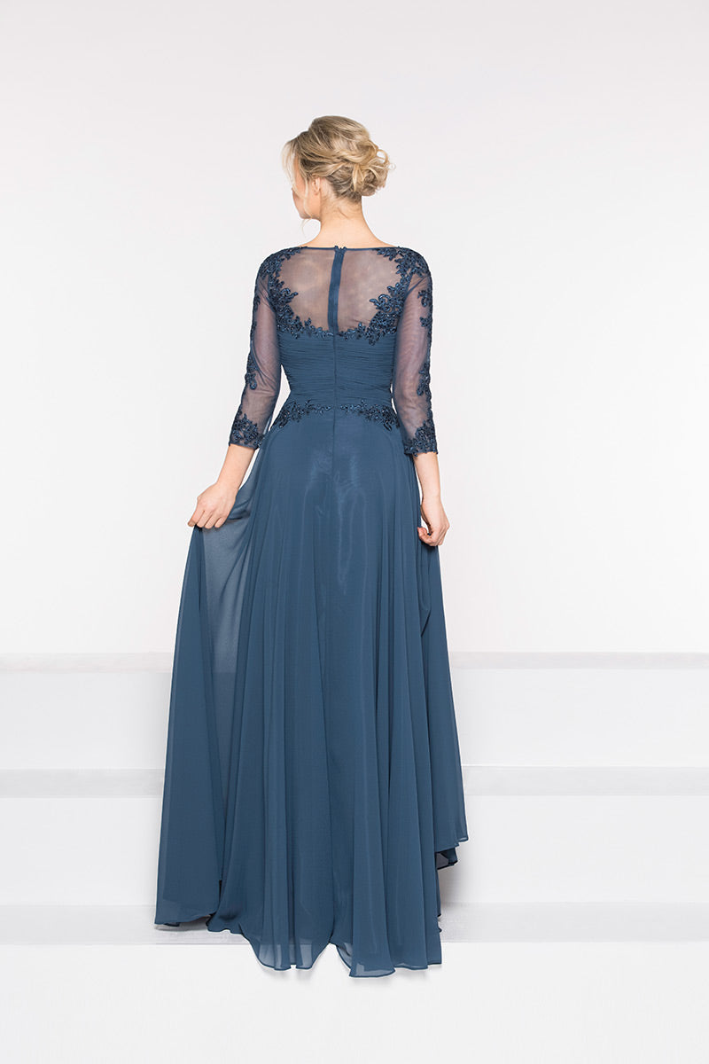Marsoni by Colors M237 D. Taupe Chiffon Mother of the Bride Dress