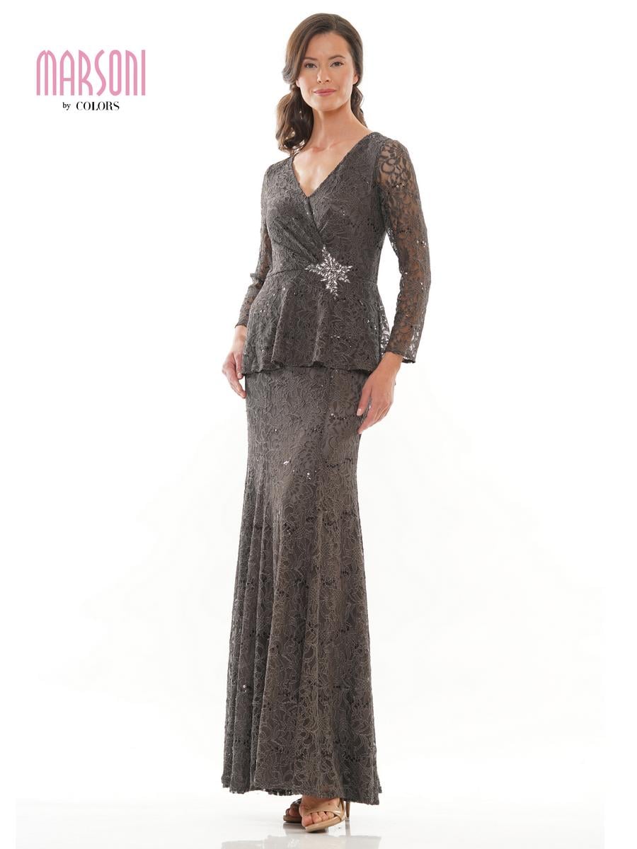 Marsoni by Colors M306 Bermuda Sand Lace Mother of the Bride Dress