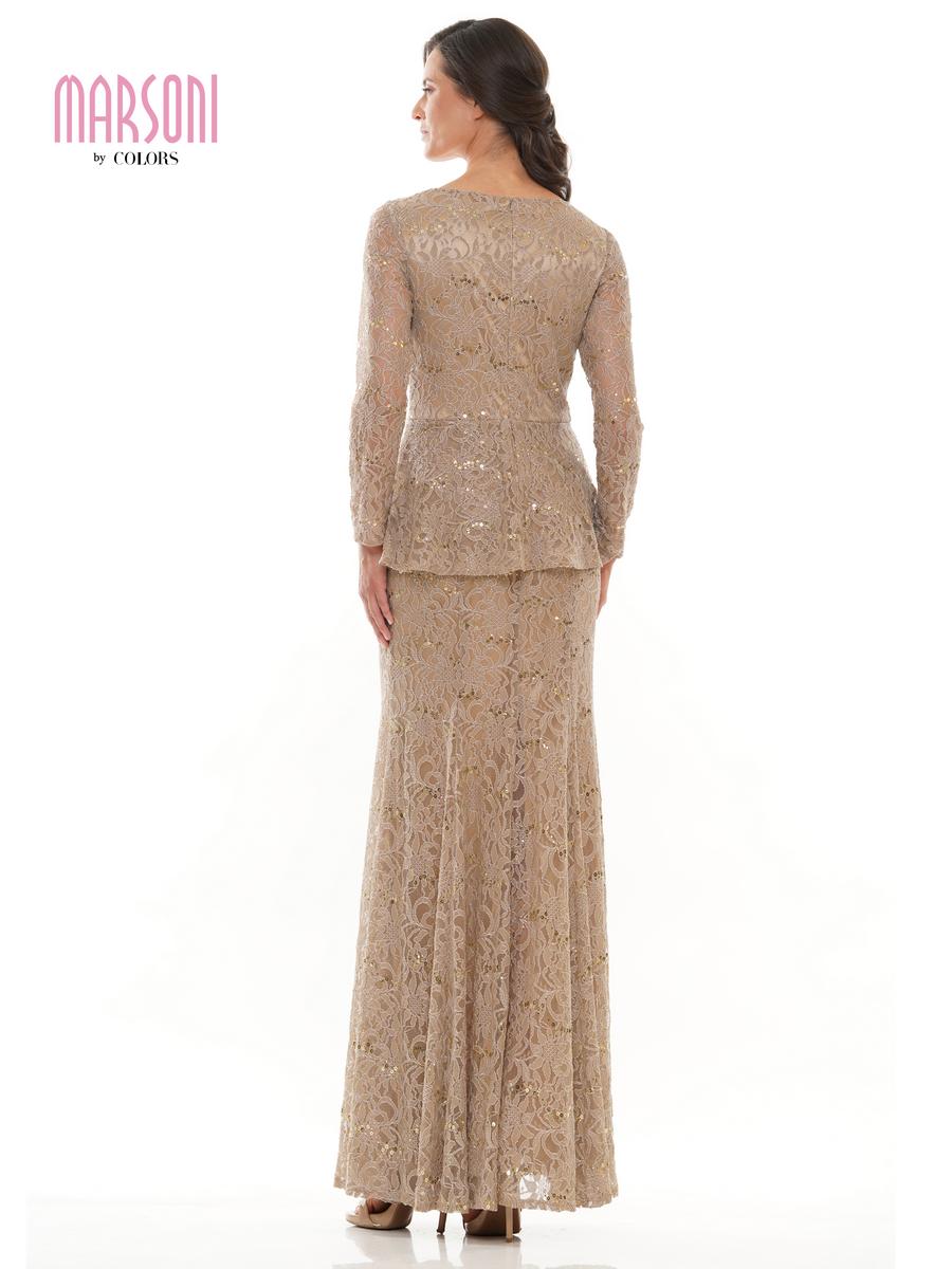 Marsoni by Colors M306 Bermuda Sand Lace Mother of the Bride Dress
