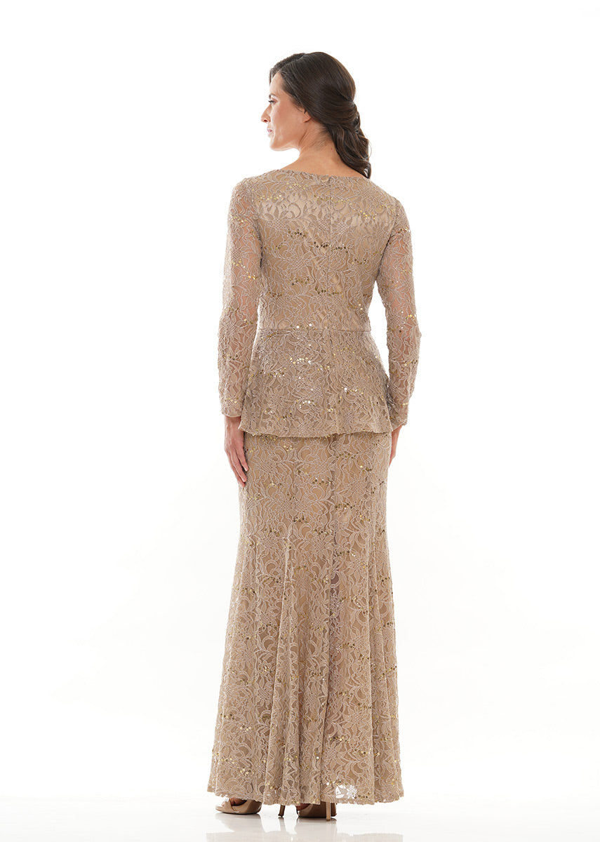 Marsoni by Colors M306 Bermuda Sand Lace Mother of the Bride Dress
