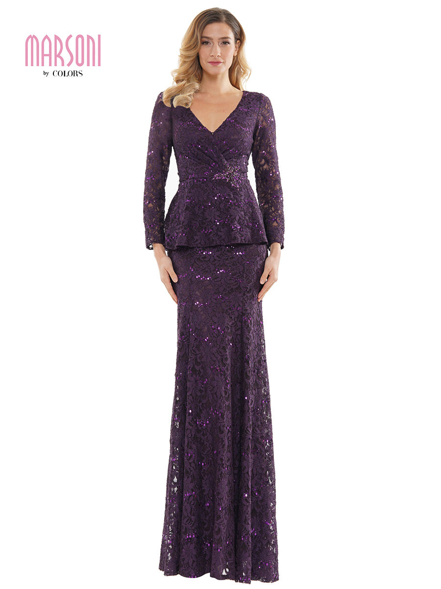 Marsoni by Colors M306 Bermuda Sand Lace Mother of the Bride Dress