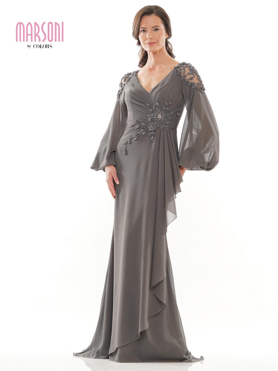 Marsoni by Colors MV1074 Mauve Chiffon Mother of the Bride Dress